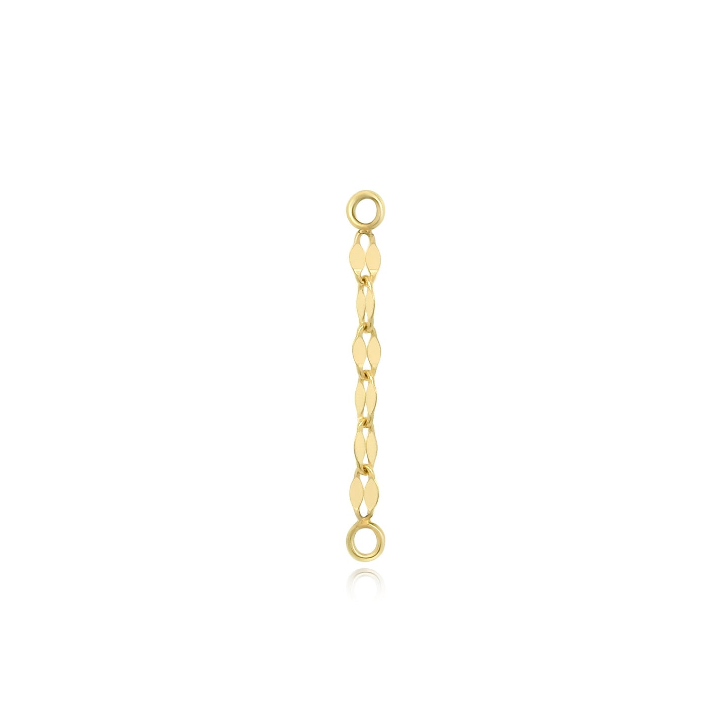 14k gold minimalist chain necklace with polished finish