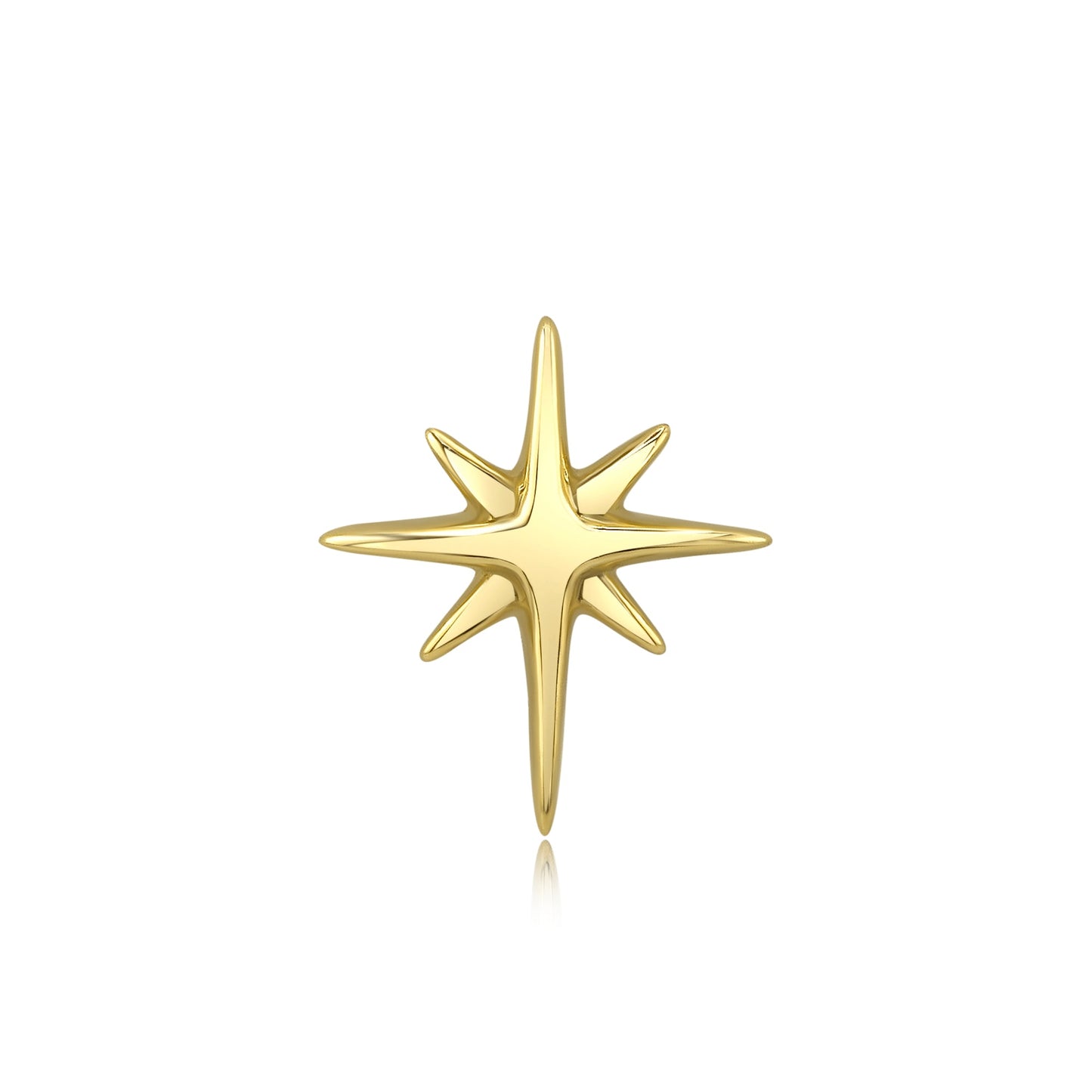 14k gold star-shaped threadless piercing jewelry – Astrid