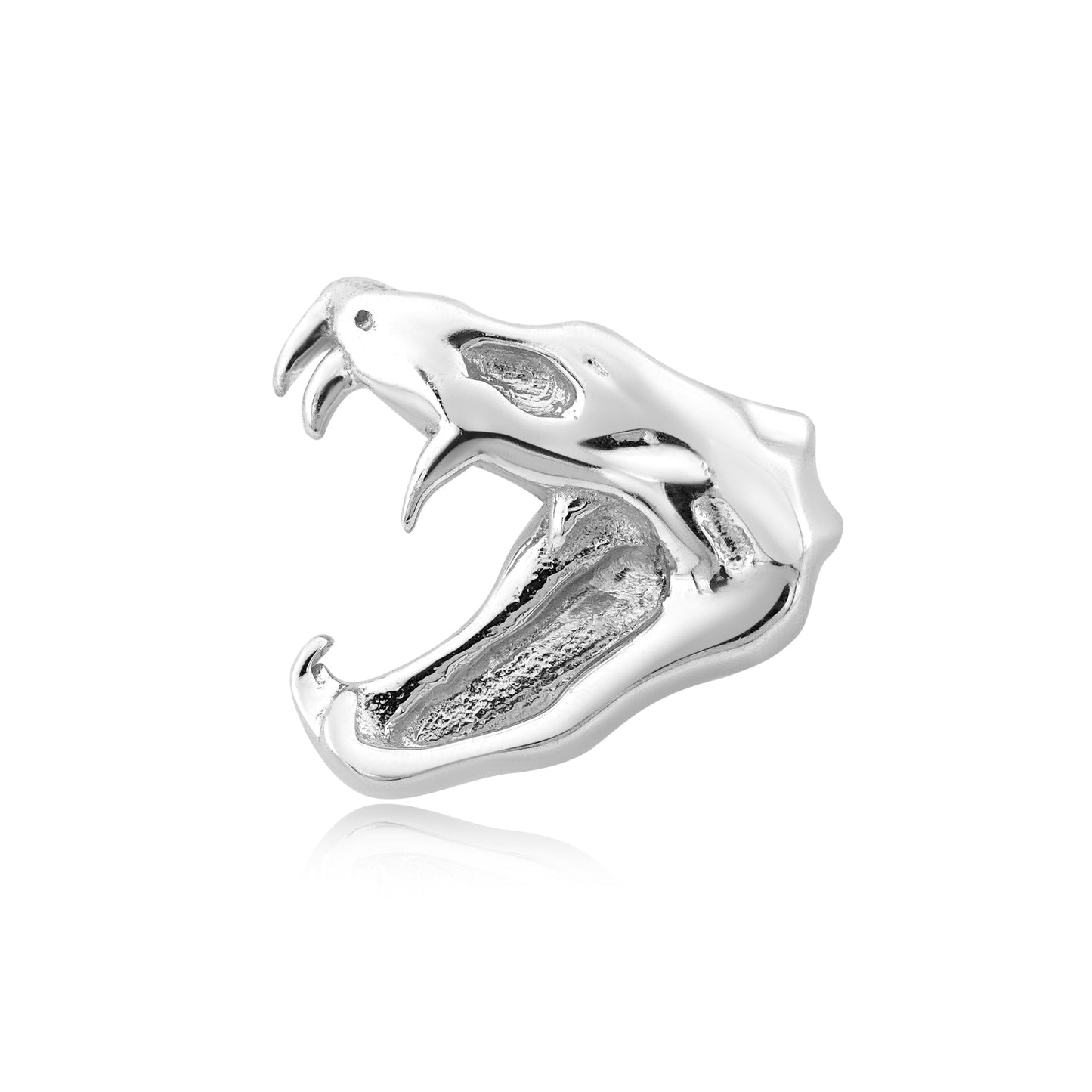 dragon skull threadless end in 14k gold piercing jewelry