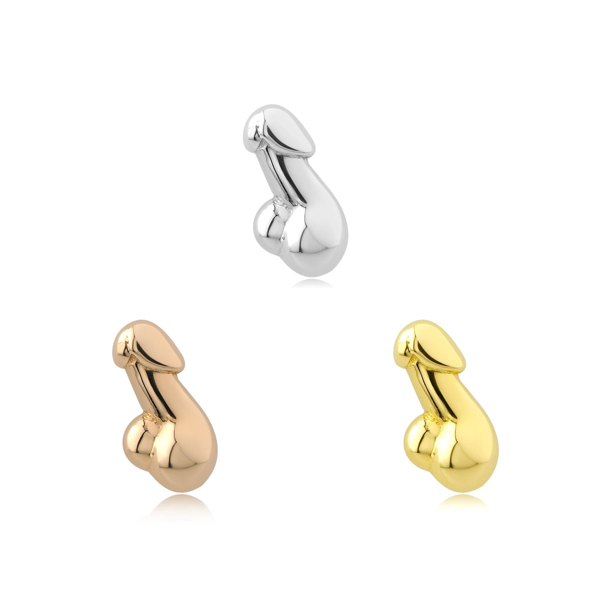 14k gold threadless novelty body jewelry with titanium pin