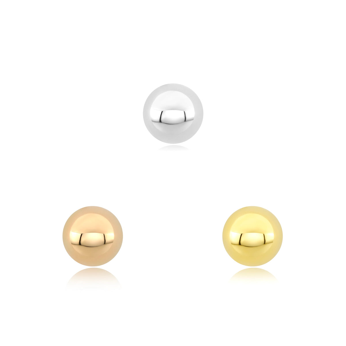 14k gold threadless end ball for body piercings