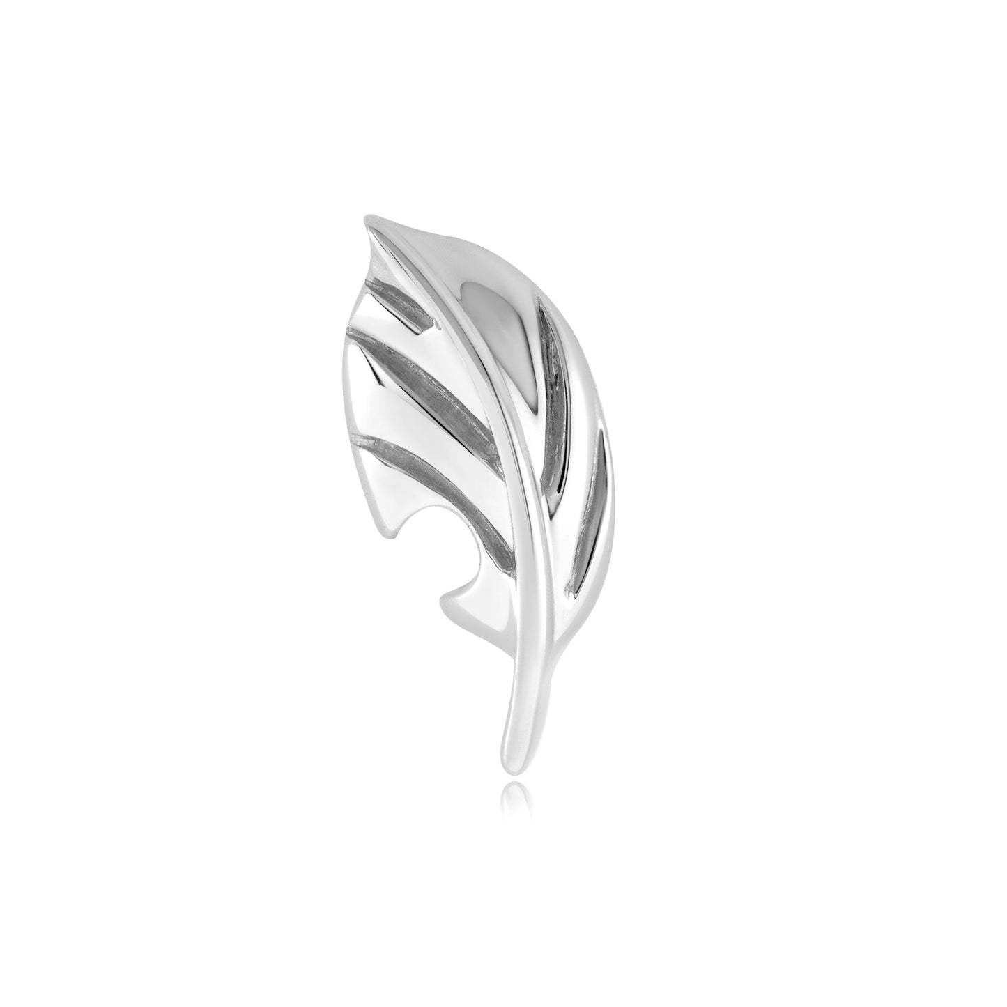 14k gold leaf threadless end body piercing jewelry