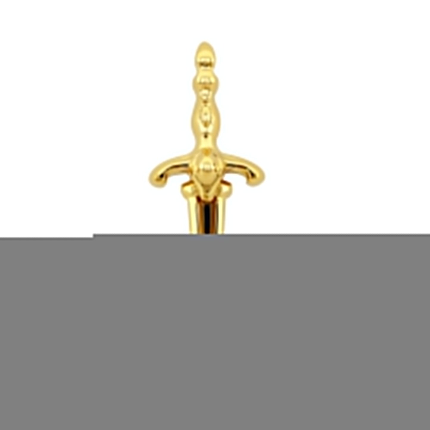 Majestic Sword 14k gold threadless body piercing jewelry