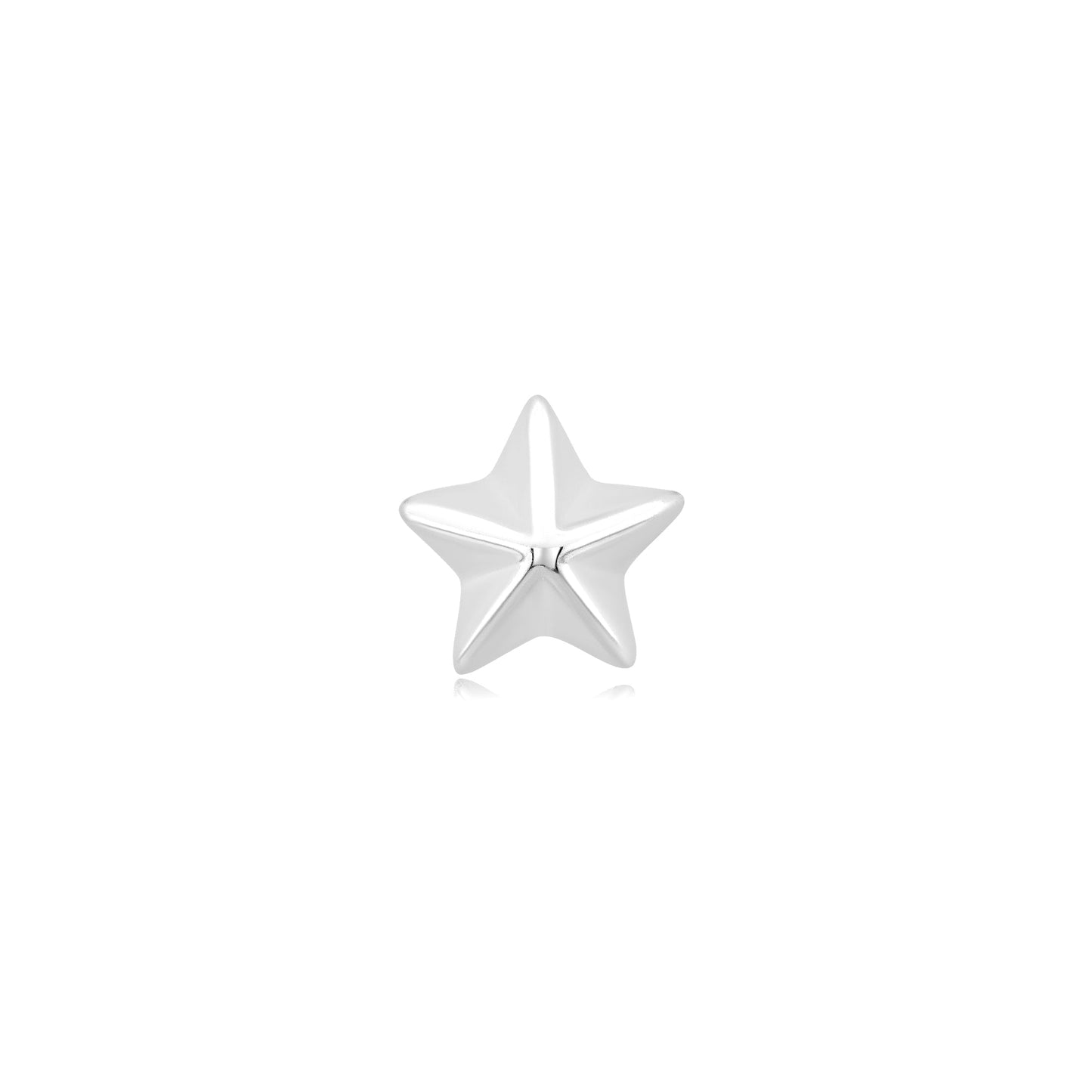 14k gold nautical star threadless body jewelry end design