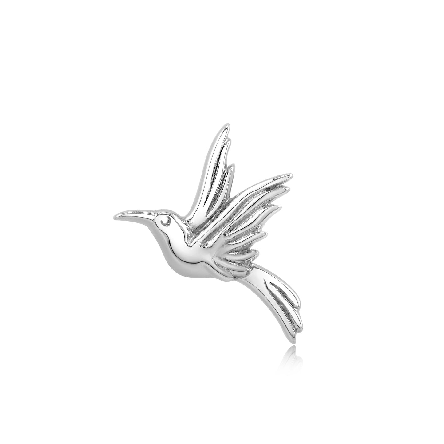 Dove threadless end in 14k gold for piercing jewelry