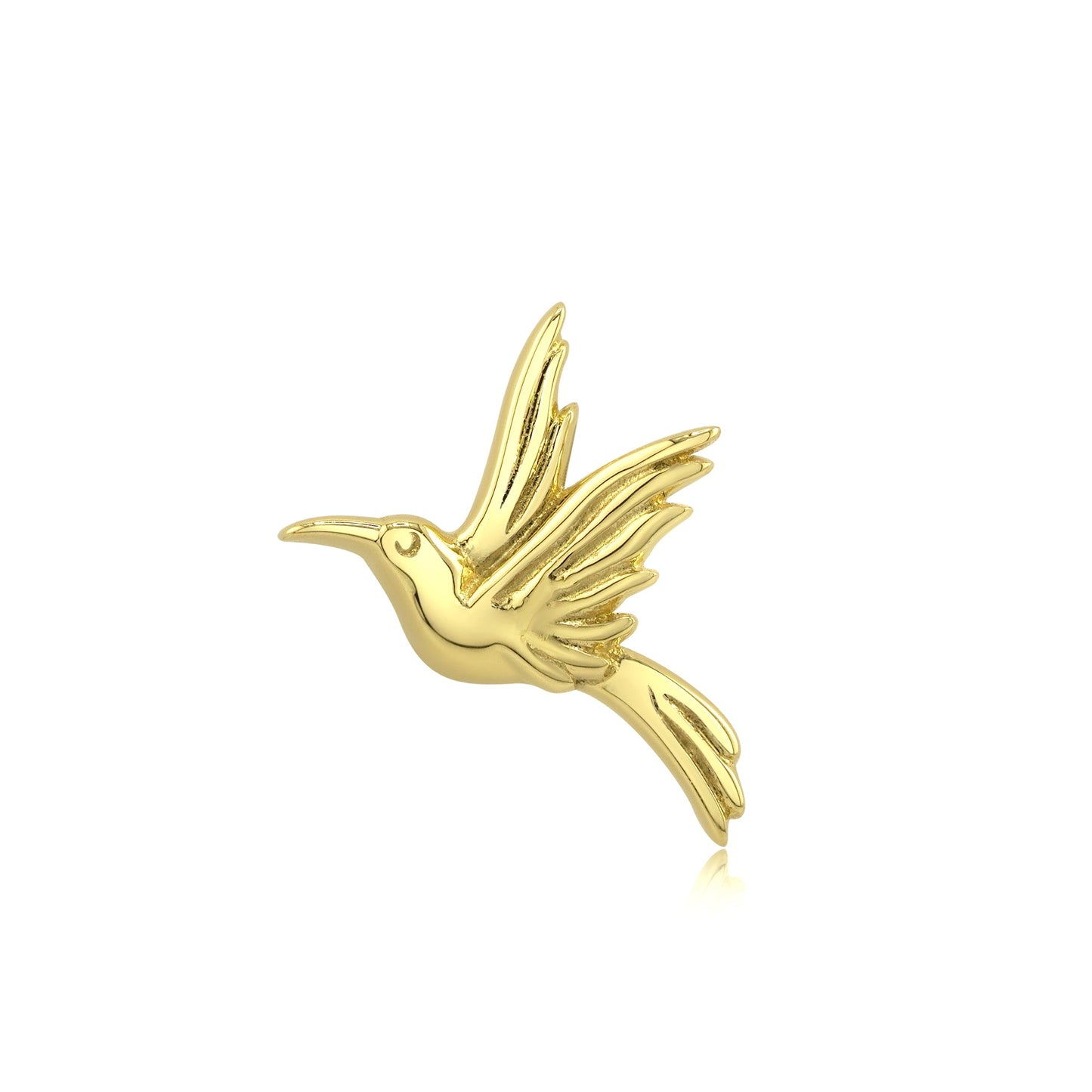 Dove threadless end in 14k gold for piercing jewelry
