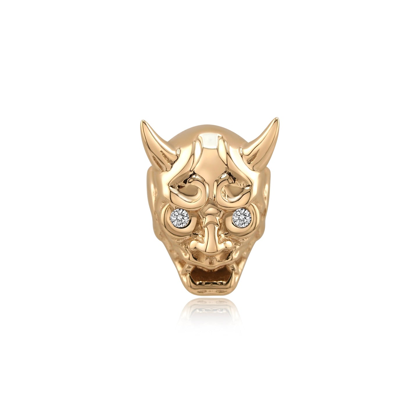 14k gold Japanese mask threadless end for body piercing