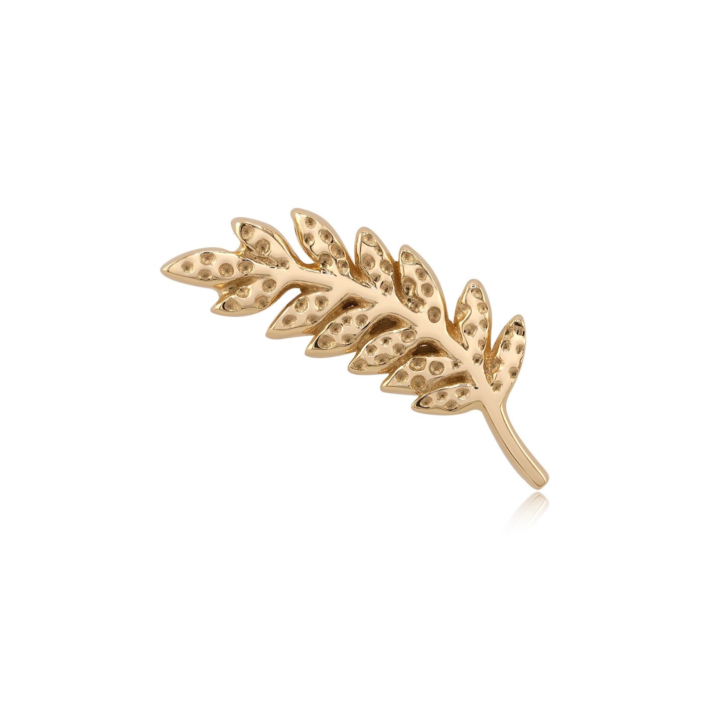 14k gold hammered threadless end piercing jewelry