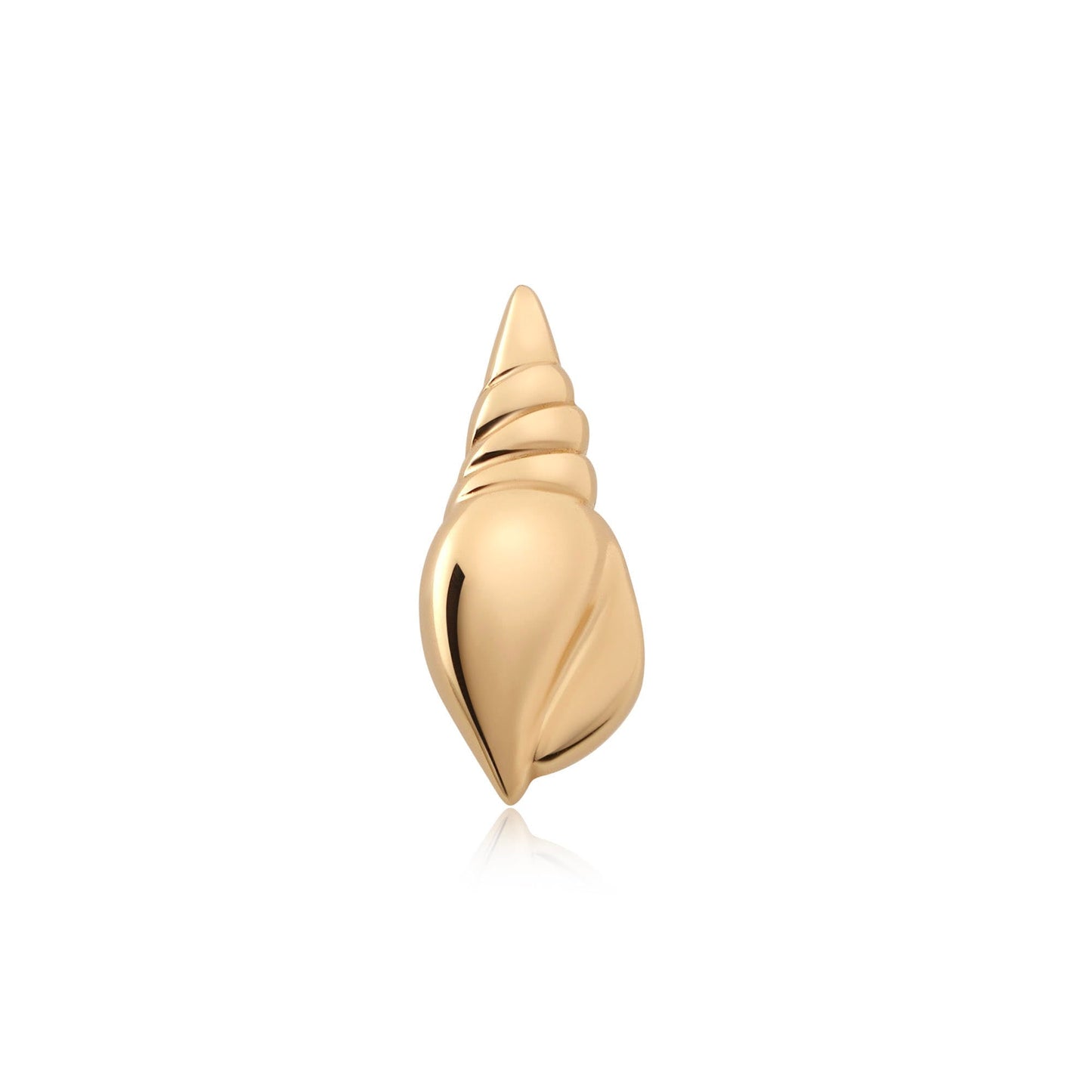 14k gold conch charm threadless end for professional piercings