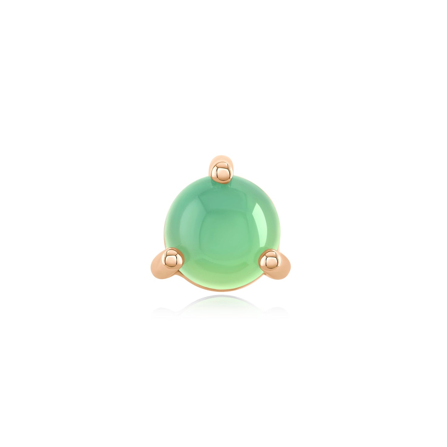 3 Prong Cabochon - Chrysoprase