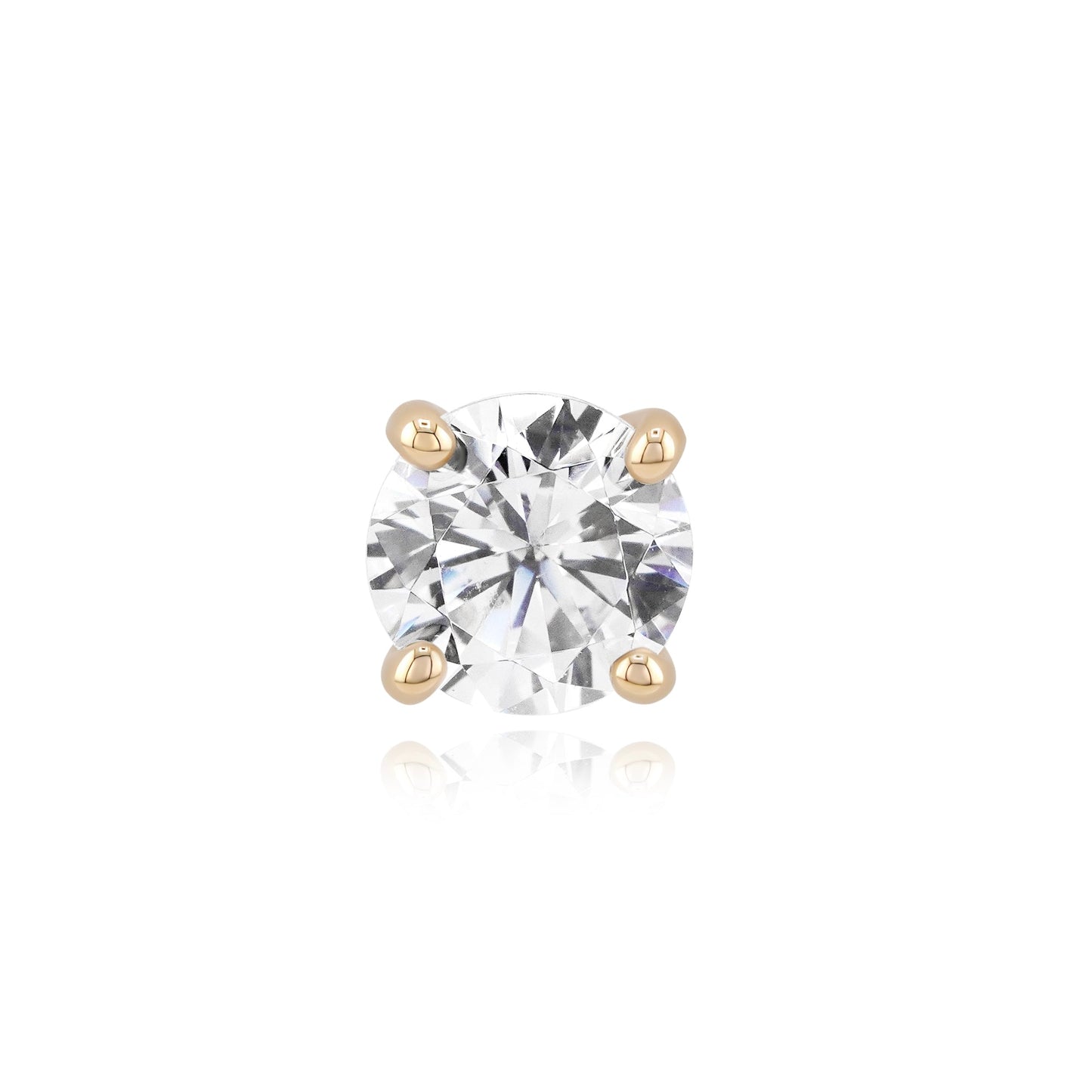 4 Prong Cubic Zirconia - Clear