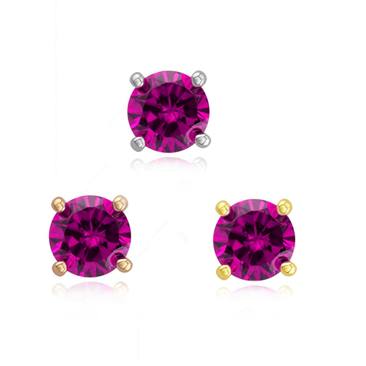 4 Prong Cubic Zirconia - Rose