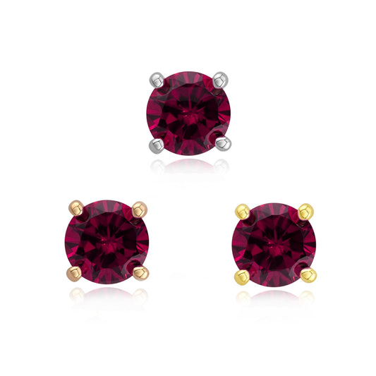 4 Prong Cubic Zirconia - Ruby