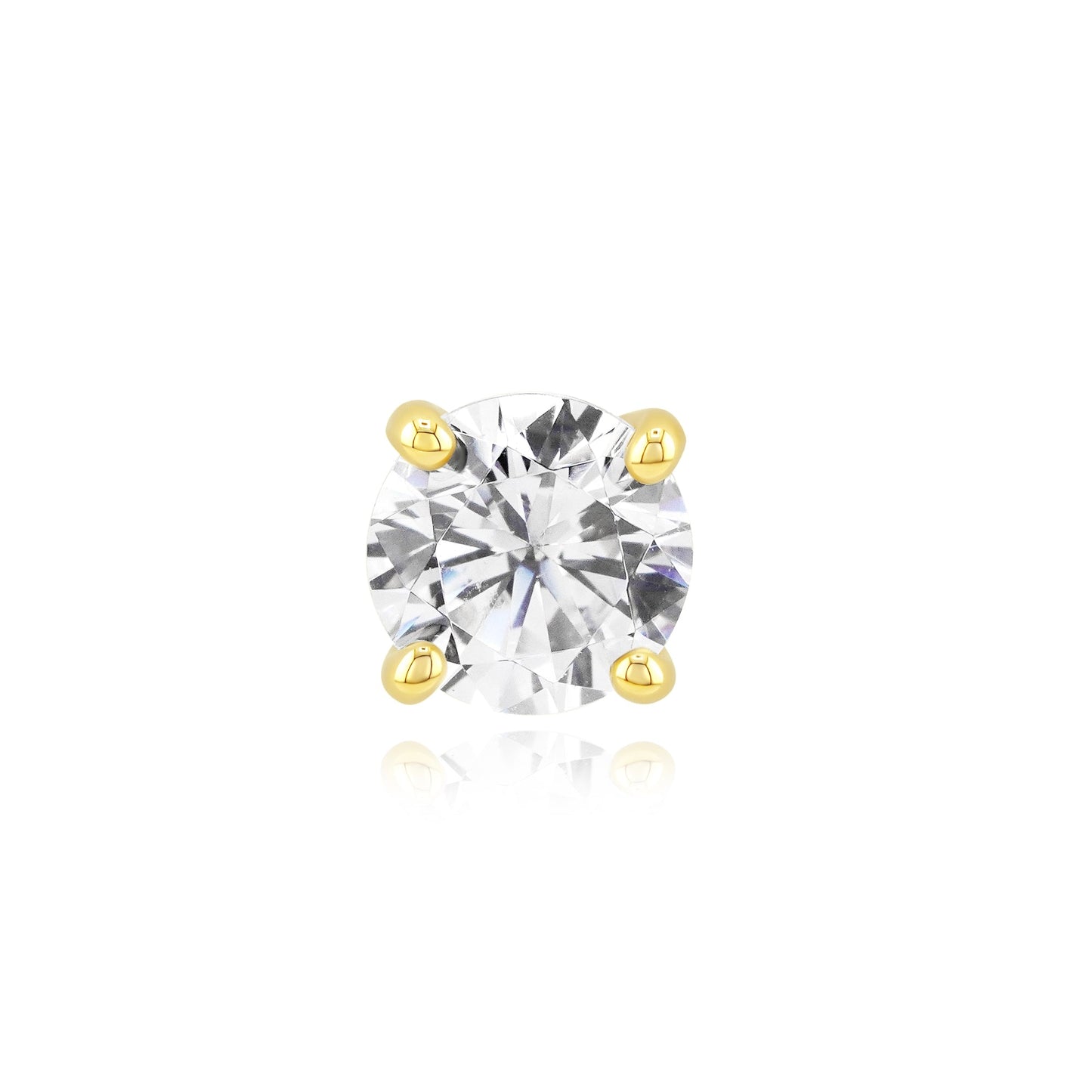 4 Prong Cubic Zirconia - Clear