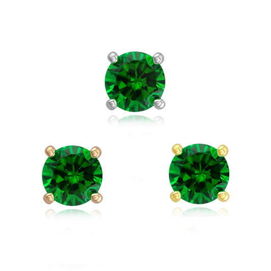 4 Prong Cubic Zirconia - Green