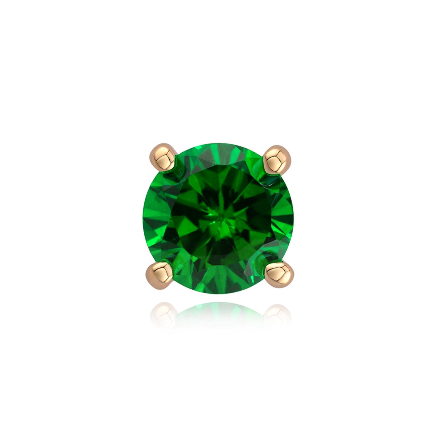 4 Prong Cubic Zirconia - Green