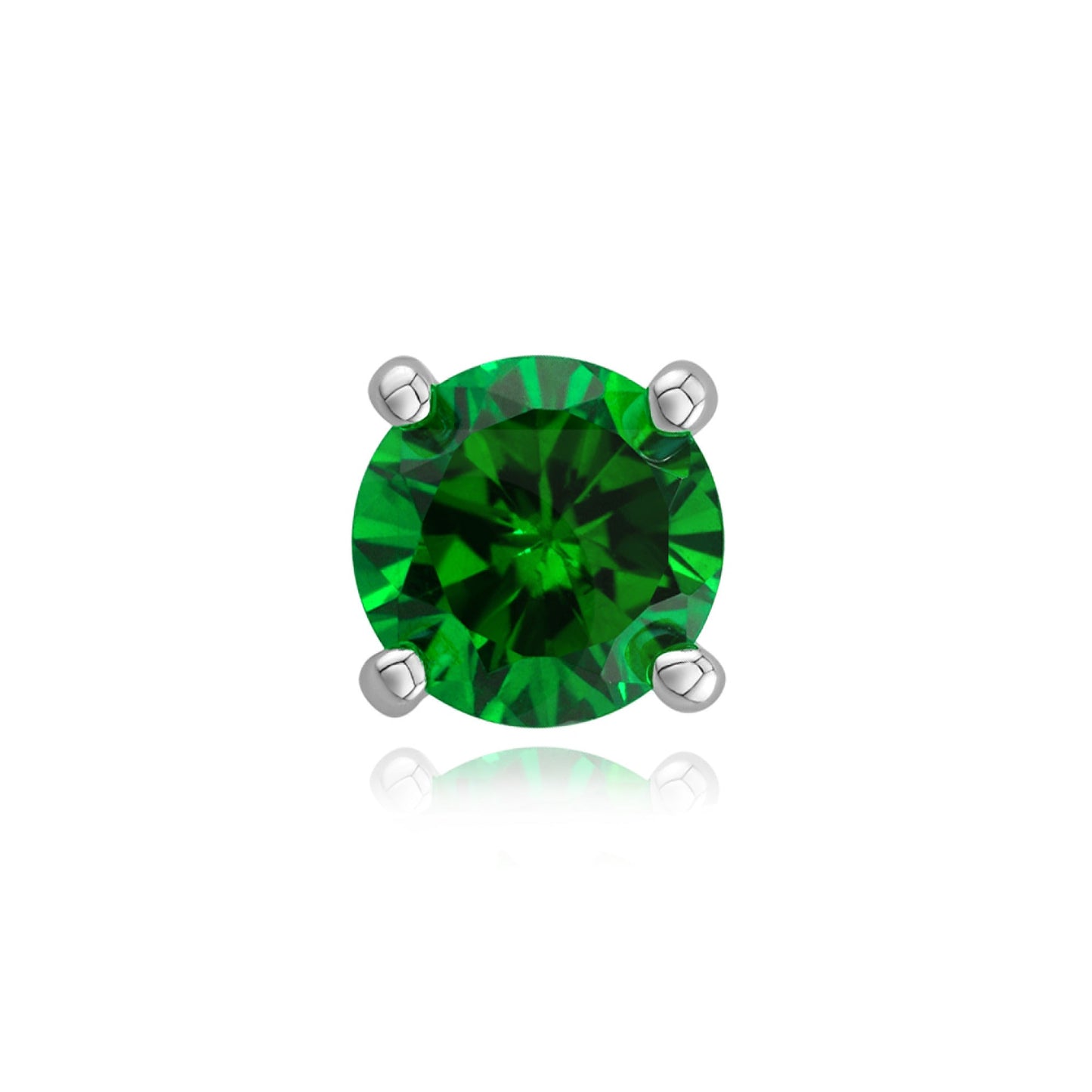 4 Prong Cubic Zirconia - Green