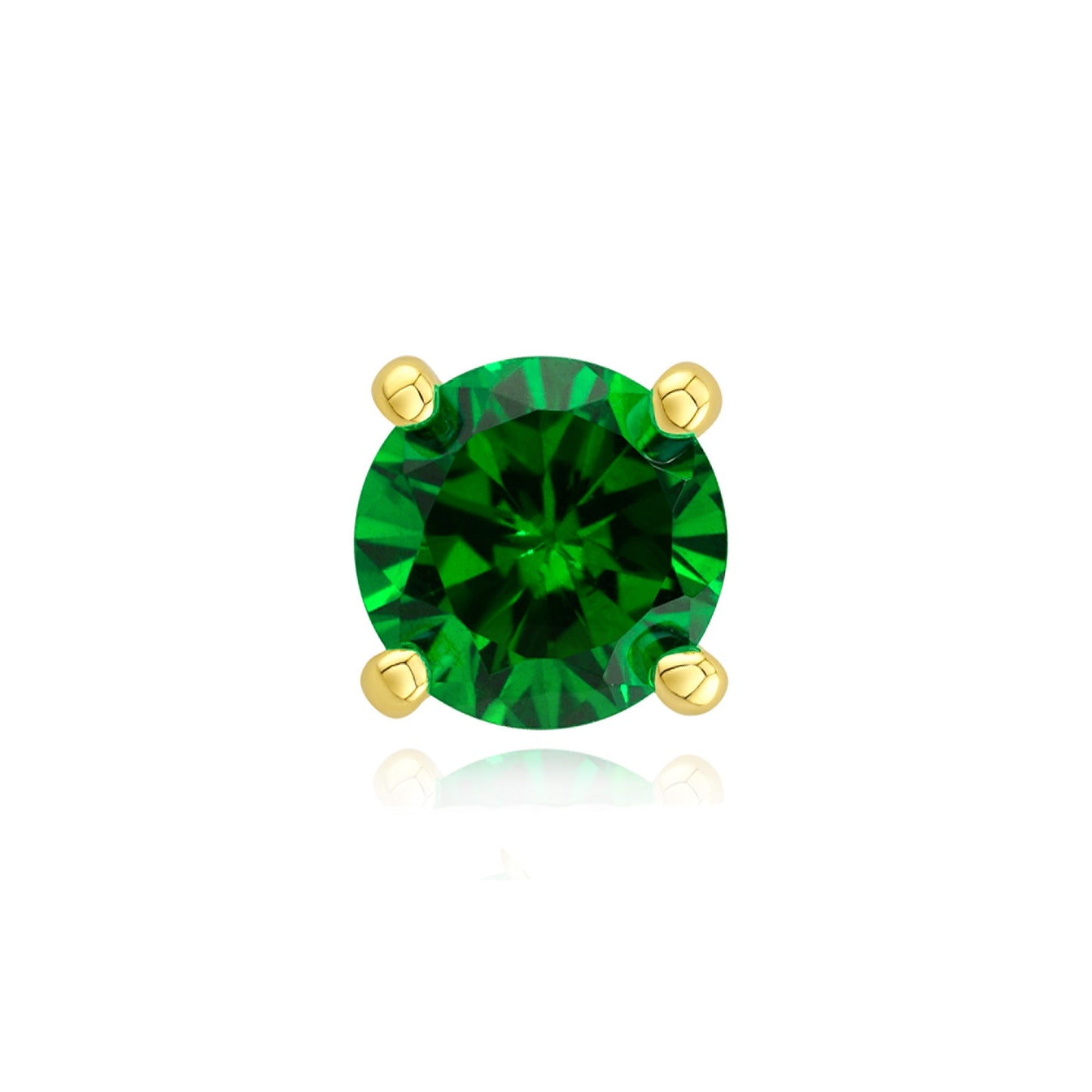 4 Prong Cubic Zirconia - Green