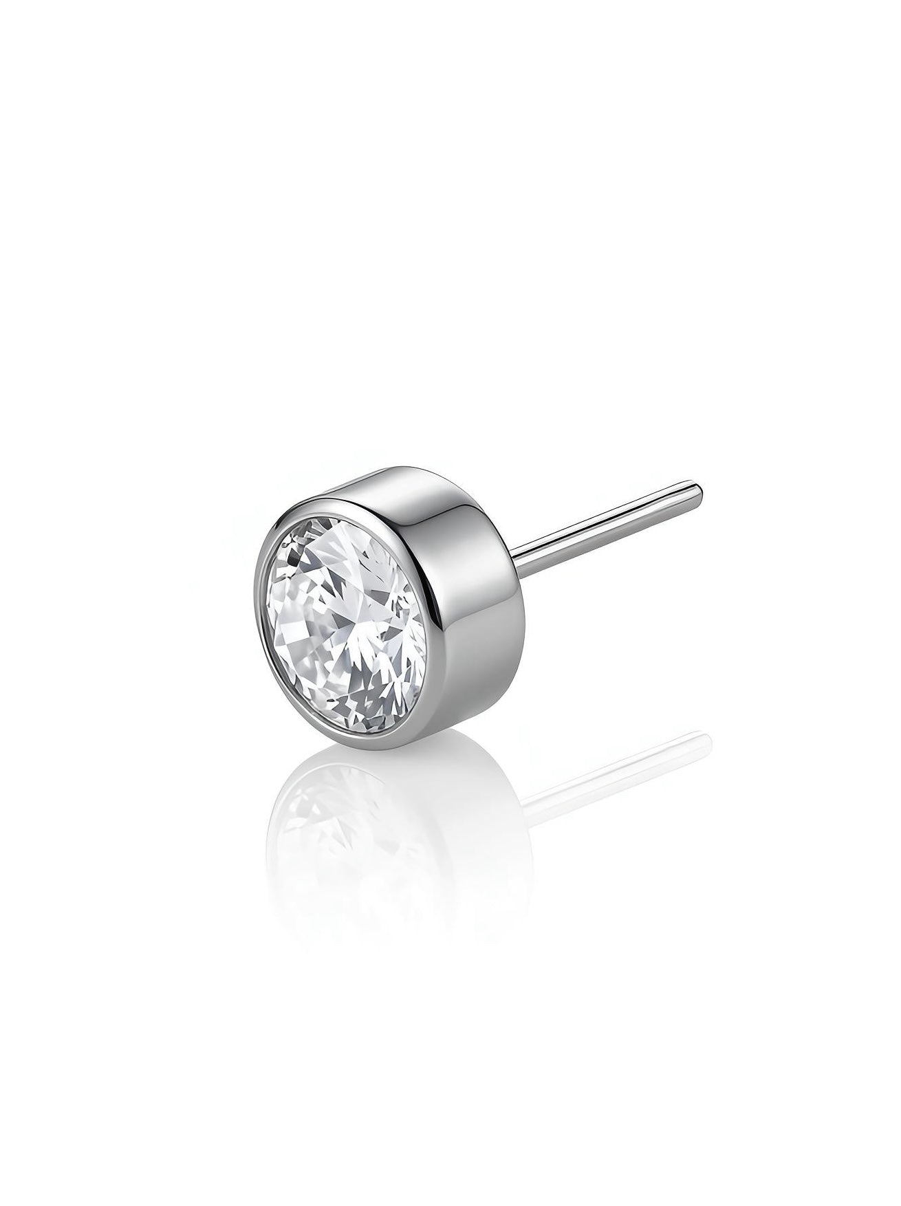 Titanium Bezel Set Gem