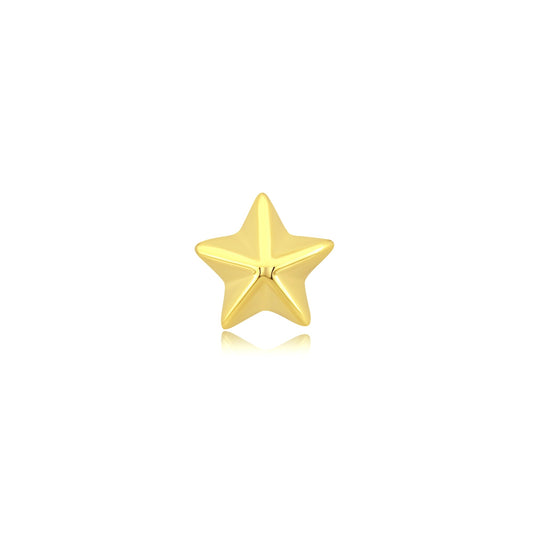 14k gold nautical star threadless body jewelry end design