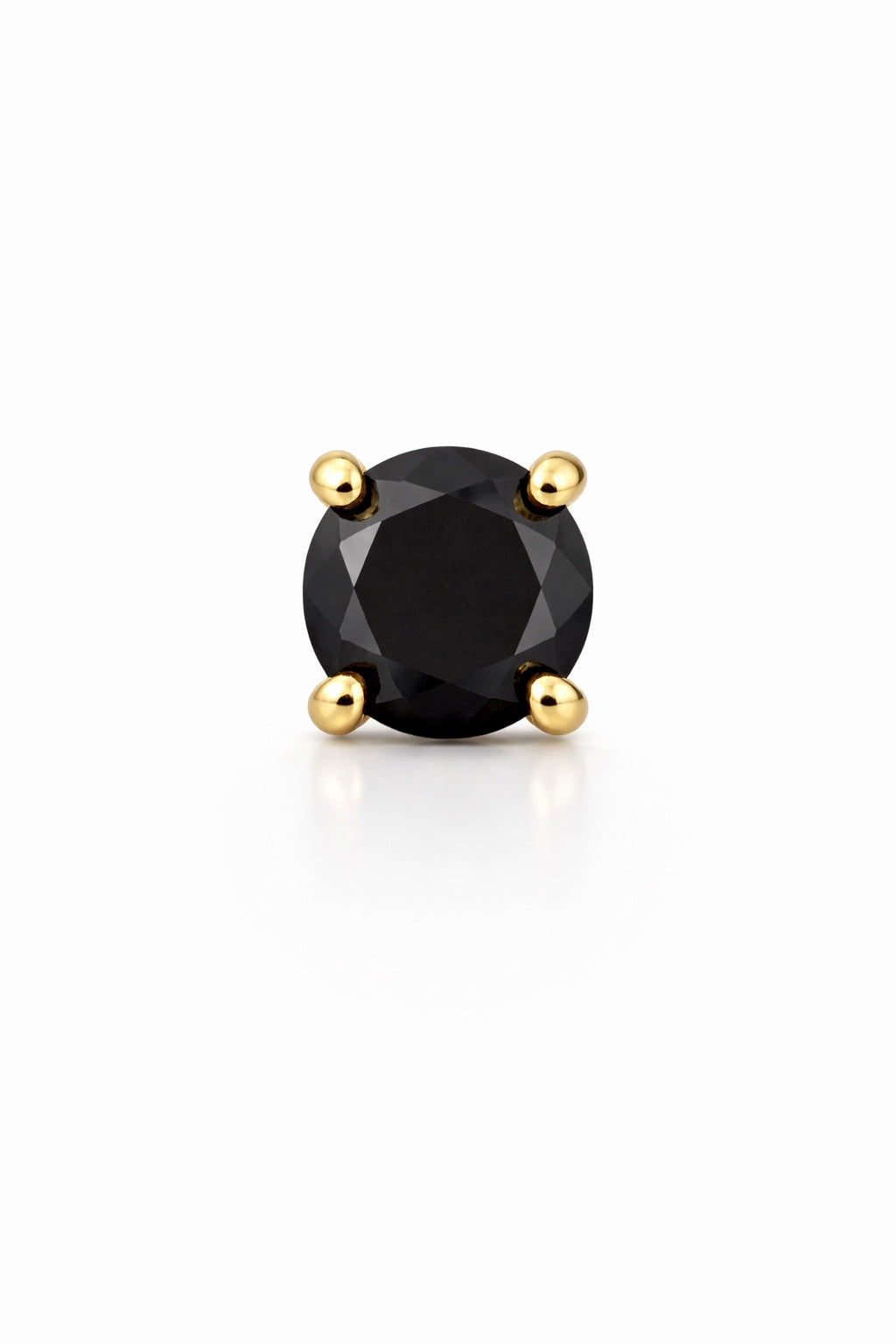 4 Prong Cubic Zirconia -Black