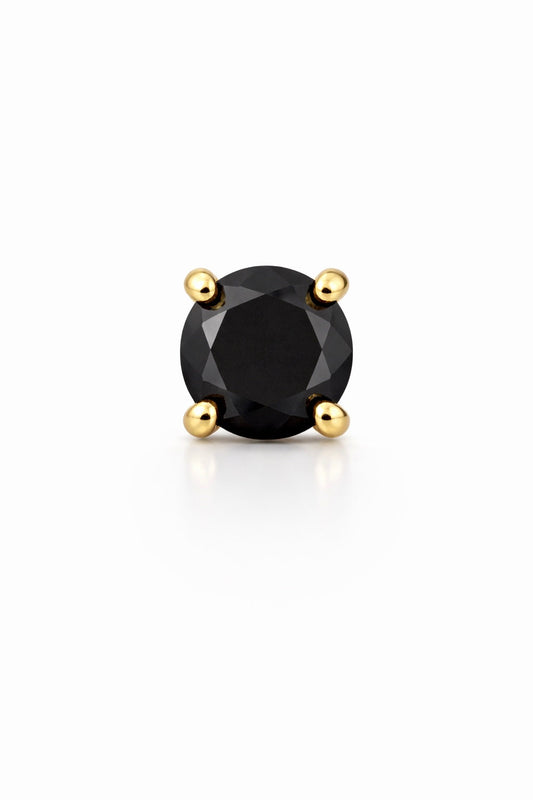 4 Prong Cubic Zirconia -Black