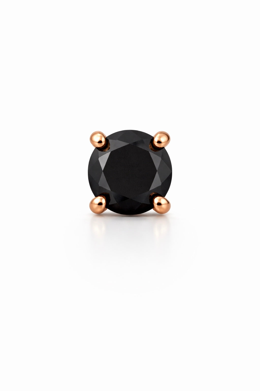 4 Prong Cubic Zirconia -Black