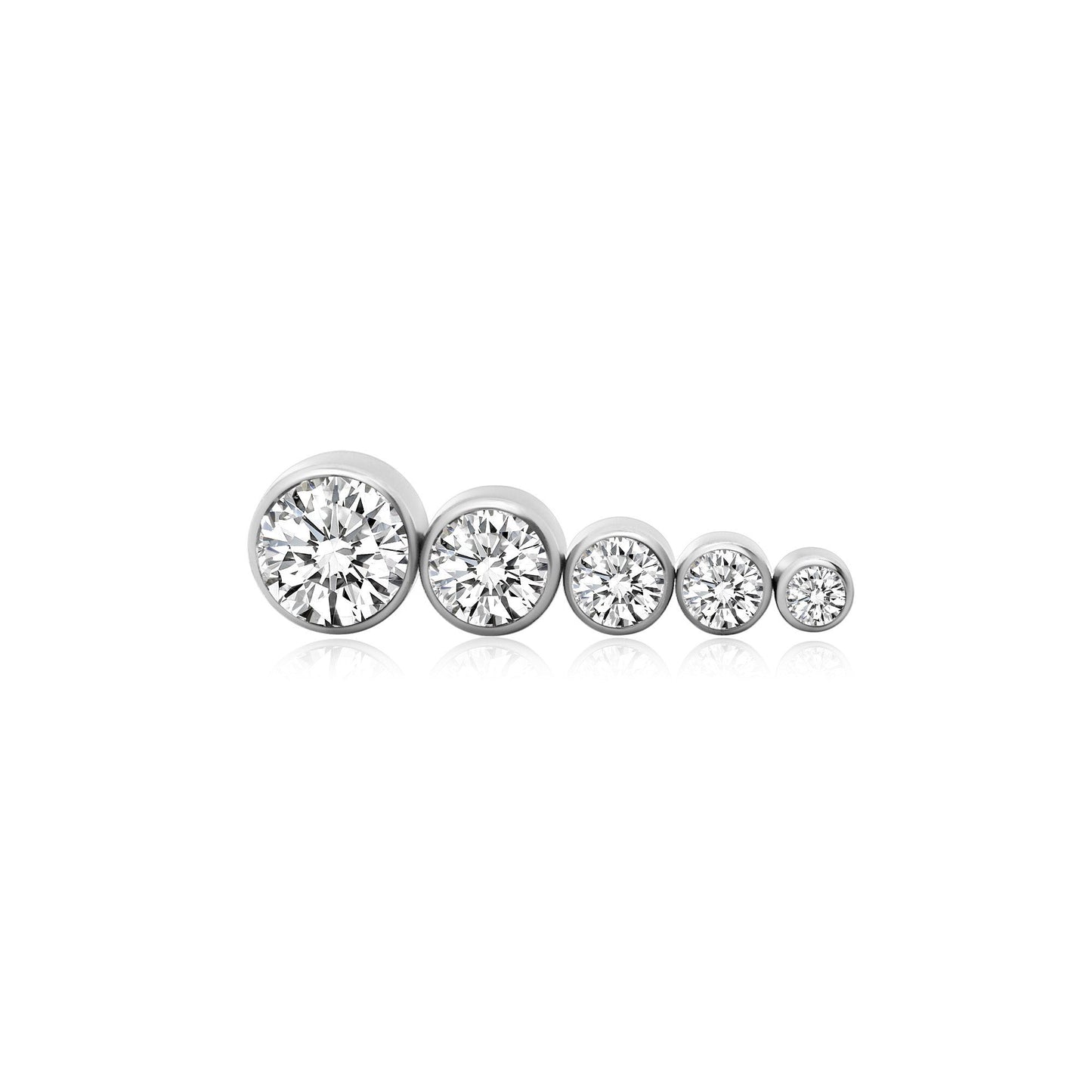 Titanium Bezel Set Gem