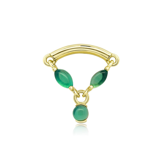 Green agate dangle