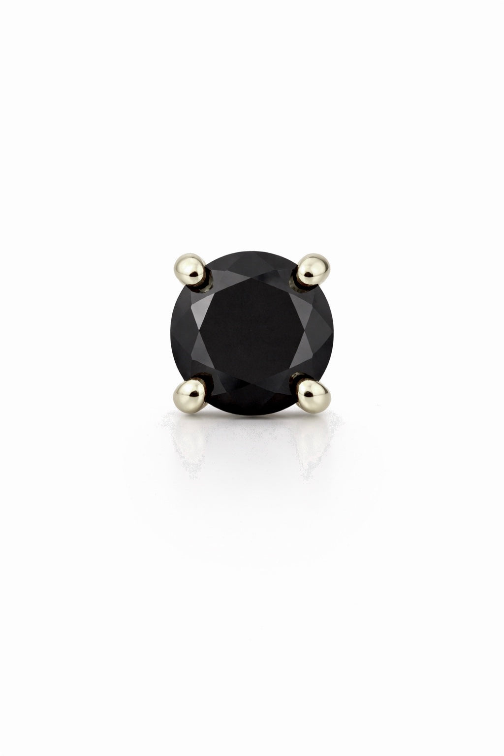 4 Prong Cubic Zirconia -Black